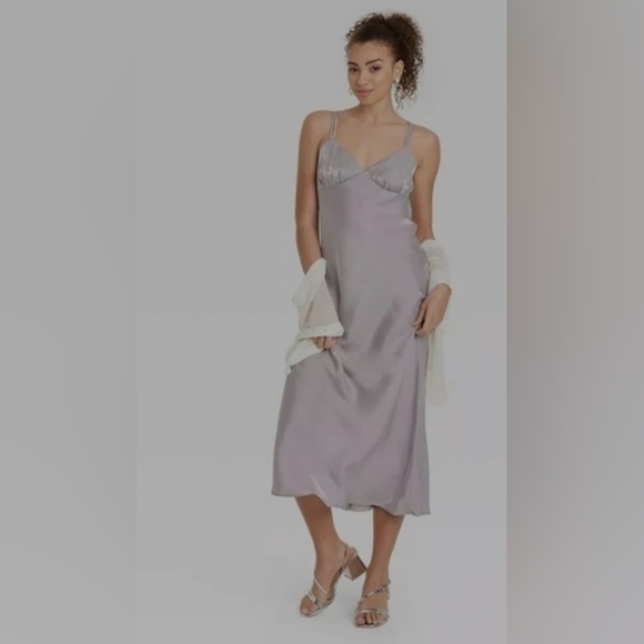 wild fable Dresses & Skirts - NWT Wild Fable Women's Iridescent Maxi Slip Satin Dress Size Small